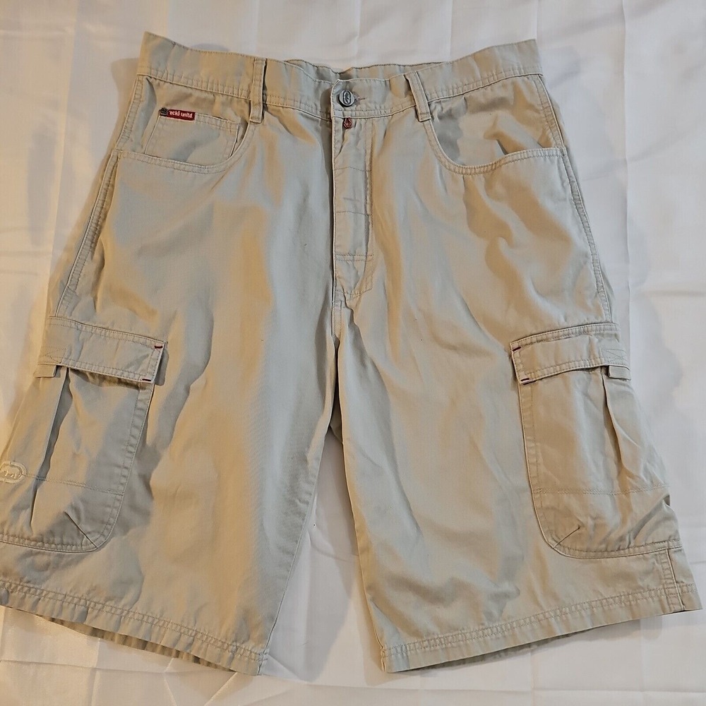 Vintage Y2K Ecko Untld Multi Pocket Tan Cargo‎ Shorts Men's size 36